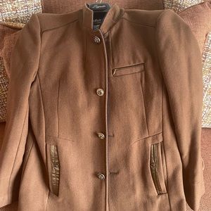 Women's Winter Jacket: Brown With Paisley And Sil… - image 1